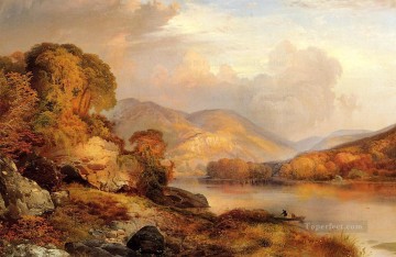 Autumn 2 Landscape Thomas Moran brook Oil Paintings